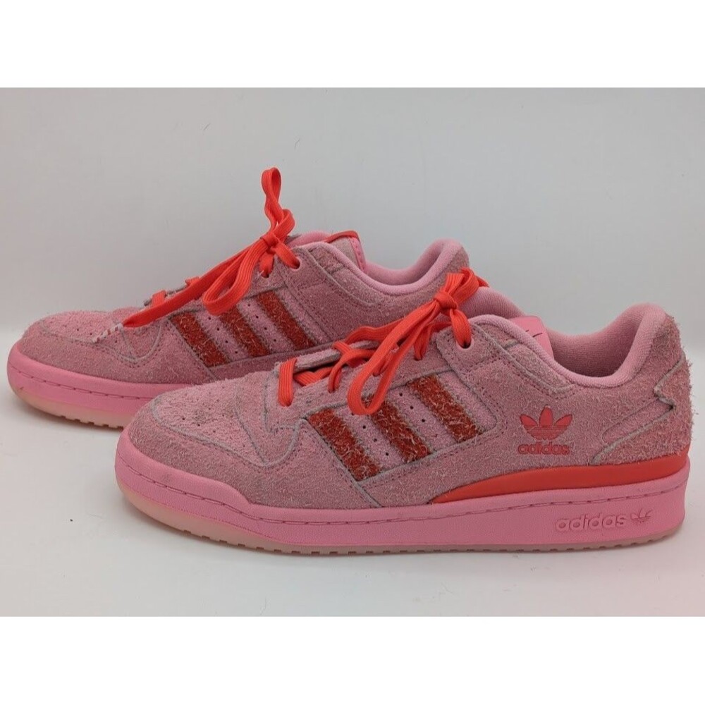 adidas Forum Low Grinch Cindy Lou Who Pink Suede Shoes Women 9 ID8895 Dr Seuss